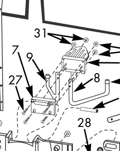Newgy Spare Part 2000-108, CT Support Plate, Back