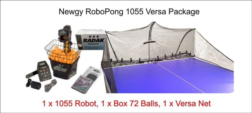 Newgy Robo-Pong 1055 with Versa Net and 72, 3 star 40+ Balls