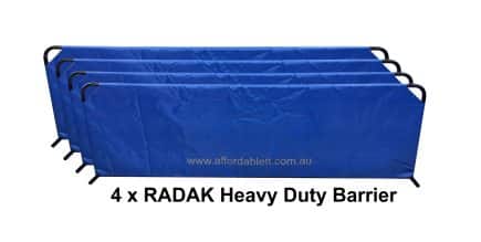 Radak Heavy Duty Court Surrounds / Barriers, 70cm x 233cm, Sold as Box of 4