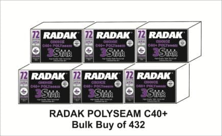 Radak 3 star 40+ Plastic Balls Polyseam, bulk buy of 432