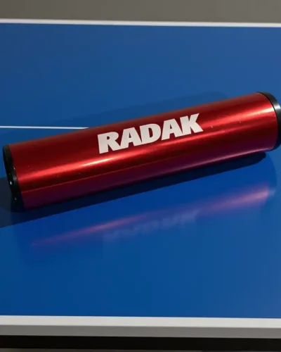 Radak Aluminum Roller and Ball Holder inc 4 x R40+ 3 Star ITTF Approved Balls