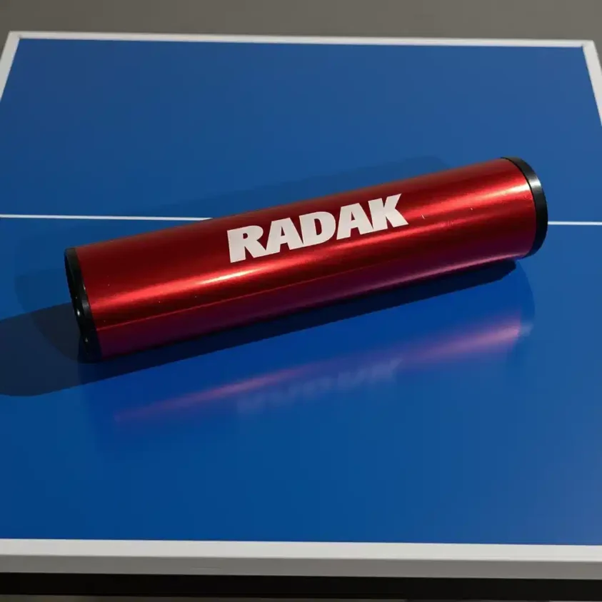 Radak Aluminum Roller and Ball Holder inc 4 x R40+ 3 Star ITTF Approved Balls