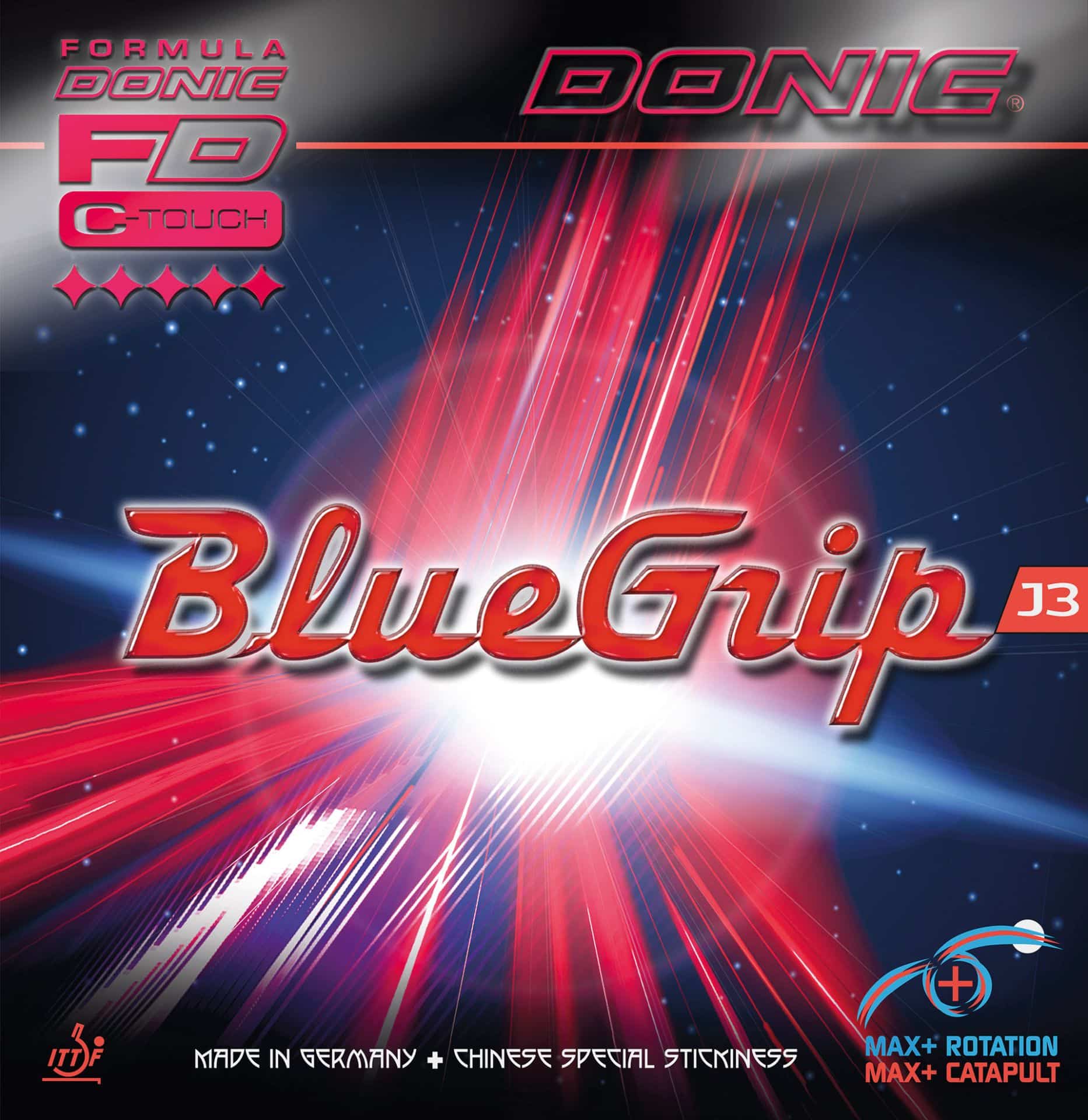 Donic BlueGrip J3 - Maximum Control for Close-To-The-Table Play
