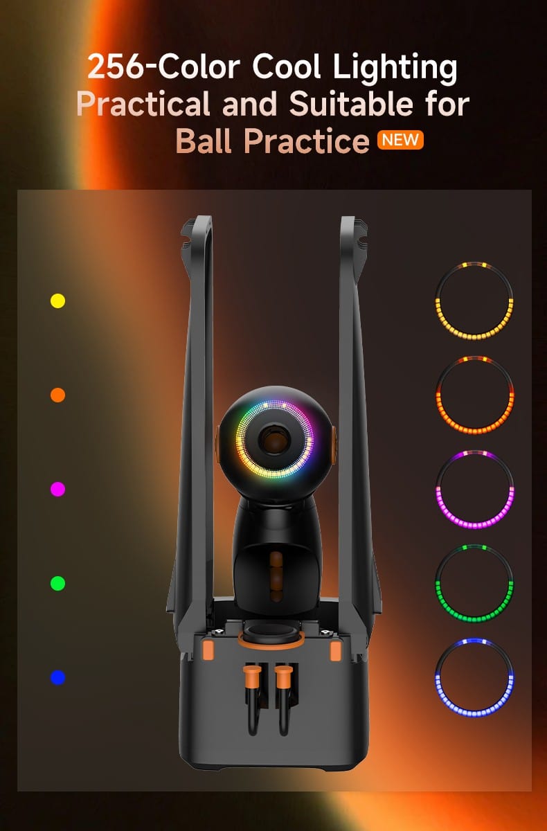 Pusun Dora PRO Three wheel drive Table Tennis ball machine with net - Image 10